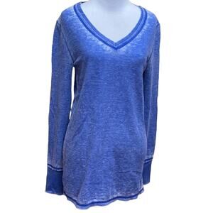 Peyton Jensen Burnout Distressed V-Neck Thermal SM